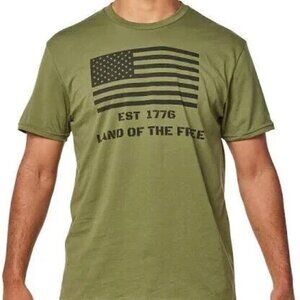 NWT GENERAL STANDARD Made in U.S.A. Amry Green Flag Short Sleeve Tee – Med